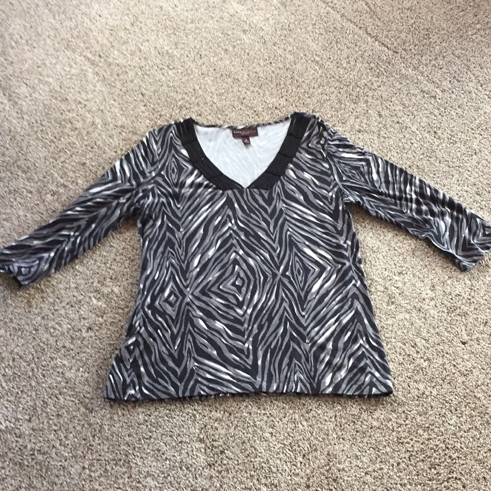 Dana Bachman Signature Zebra Striped Top - size M